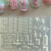 3D Силиконовая Форма для Нейл-арта Рельефный Кружевной Дизайн с Бабочками DIY Декор для Ногтей Прозрачный Шаблон для Маникюра