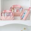 with Handle Travel Cosmetic Bag Transparent Women Wash Pack Portable Toiletry Pouch  Makeup