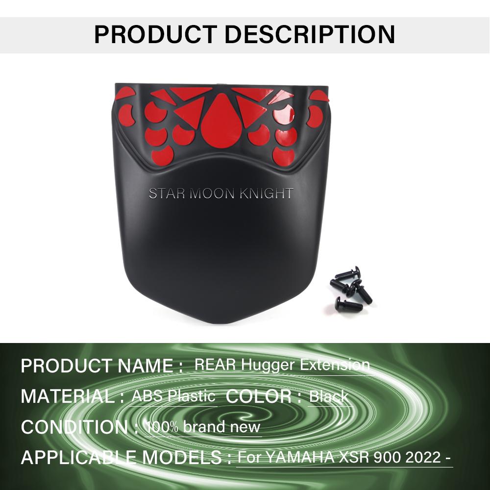 ABS Plastic Rear Extender Mudguard For YAMAHA XSR900 XSR 900 2022- Back Fender Extension Hugger Extension