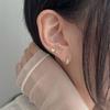 youngglow 14k mini frill ribbon piercing