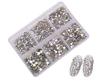 Mixed Color Champagne 6-Grid Nail Art Flatback Rhinestones DIY Decorations Rhinestone Stickers Nail Ornament