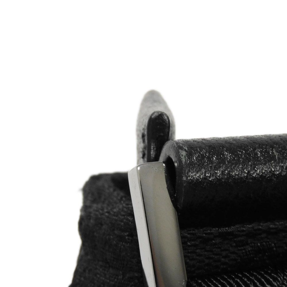 Used GG Canvas Messenger Bag 9539 256100 7921 Calfskin Crossbody with Embossed Logo, Black Men's from Japan AUTHENTIC