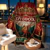Liverpool Football Club Print Blanket - Soft & Comfortable, for Bedroom, Travel, Sofa, Home Decoration - Birthday Christmas Gift for Friend