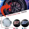 4Pcs 54mm Car Wheel Center Caps Rim Hub Covers Emblem Logo Badge For Ford Fiesta Focus Fusion Mondeo