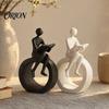 3D-печатная скульптура-фигурка читающего человека, абстрактная статуэтка читателя для декора дома, чайной комнаты, прихожей, современный минималистичный книжный шкаф, стол