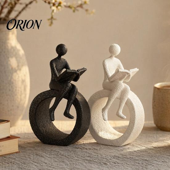 3D-печатная скульптура-фигурка читающего человека, абстрактная статуэтка читателя для декора дома, чайной комнаты, прихожей, современный минималистичный книжный шкаф, стол