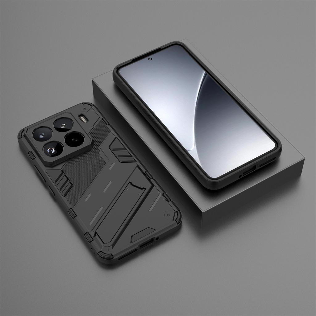 For Xiaomi 15 Pro Case PC+TPU Shockproof Phone Cover with Kickstand