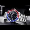 WINNER Top Men's Watch Automatic Mechanical Ribbon Calendar Water Ghost Series Watch Silver Stainless Steel Waterproof Luminous