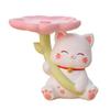 Статуэтка кошки Подставка для хранения Смола Устойчивое основание Многофункциональная Милая скульптура кошки Украшение стола для
