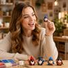 Набор для творчества «Птица-Гном 3D с бисером», набор из 4 предметов, включает пошаговые инструкции, материалы и инструменты для изготовления детализированных миниатюрных фигурок гномов