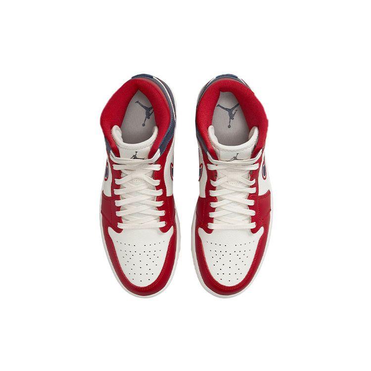 Кроссовки Air Jordan 1 Mid SE USA 2022 Женские Красный Gym-Red Sail DQ7648-600