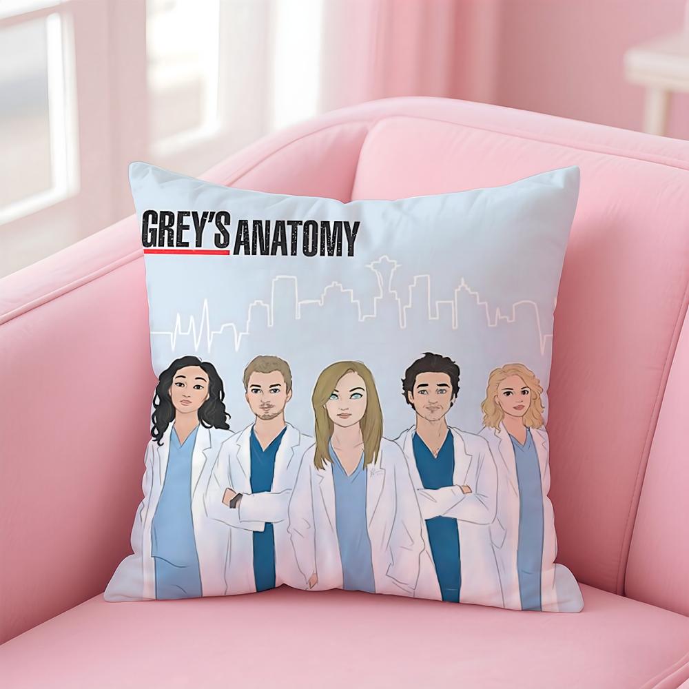 G-Greys Anatomy Cushion Cover Home & Car Multi-Scene Pillow Cover - Reversible, Soft & Durable for Daily Use