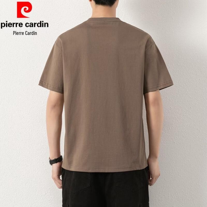 Pierre Cardin Мужская футболка из чистого хлопка с круглым вырезом и коротким рукавом