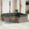 VidaXL Garden Lounge Set with Cushions 9 Pcs, Patio Sofas, Patio Furniture Set, Outdoor Furniture, Grey 3256382