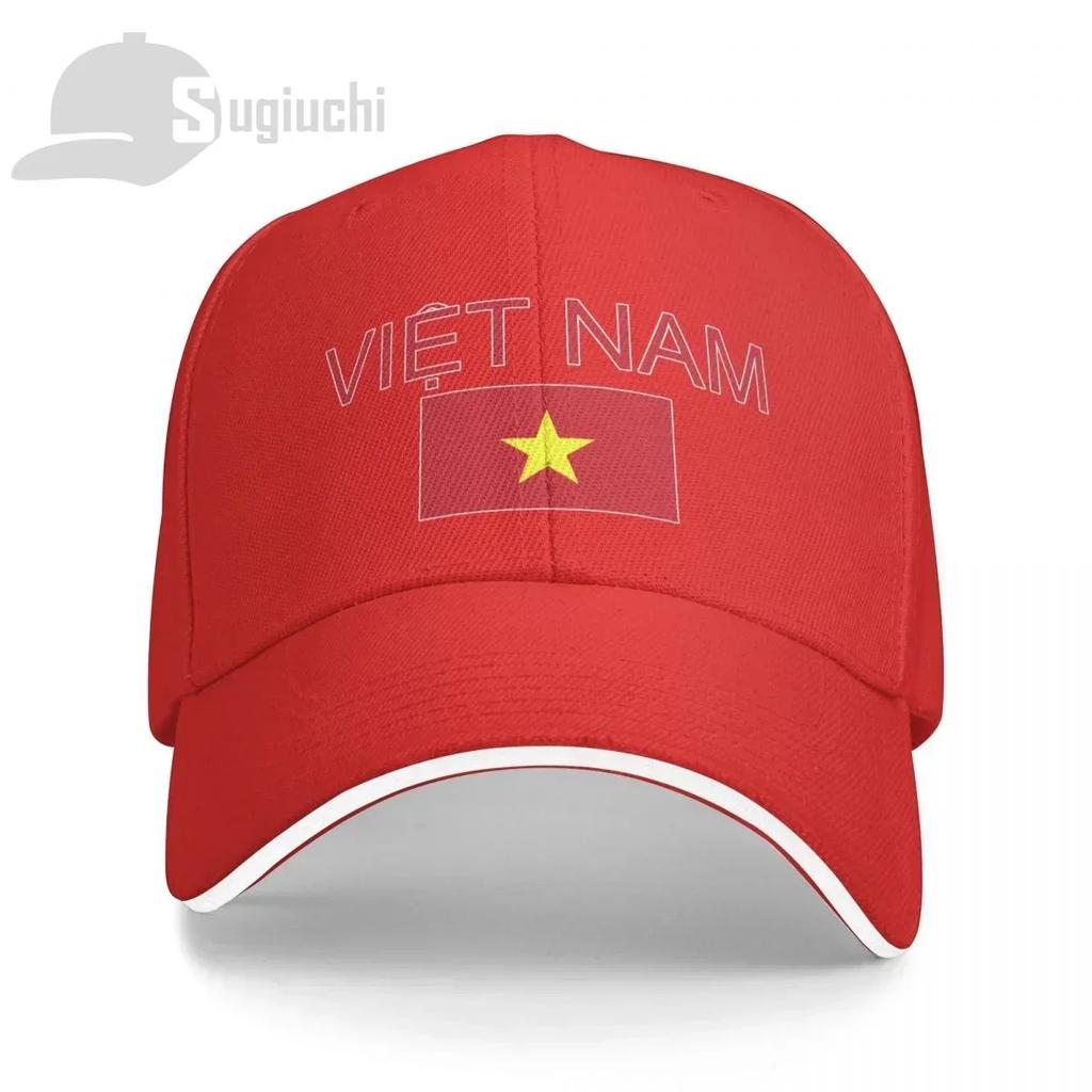 Vietnam Flag With Letter Baseball Cap Men Women Summer Unisex Hip Hop Caps Cotton Snapback Golf Hat Fishing Caps
