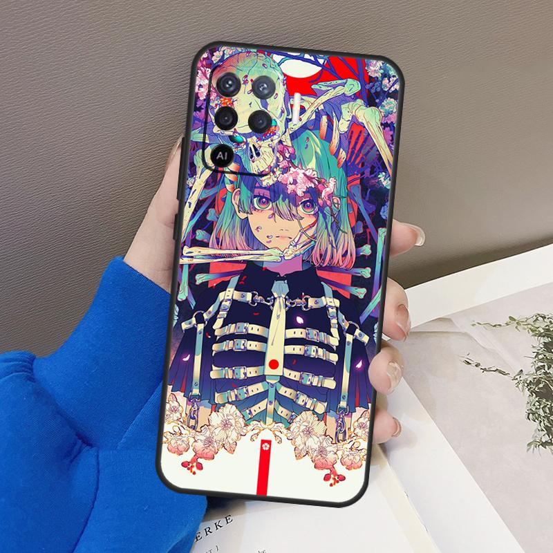 Чехол с изображением аниме Neon Oni Girl для OPPO A15 A16 A3S A5S A52 A72 A94 A74 A54 A83 A91 A93 A31 A5 A9 2020 A53 S