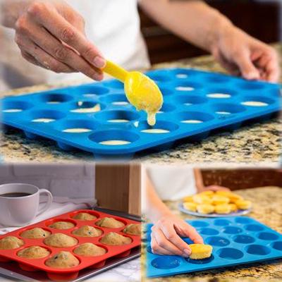 Набор силиконовых форм для выпечки Синий верх Дом Кухня Резиновые противни и формы + Книга рецептов AVE