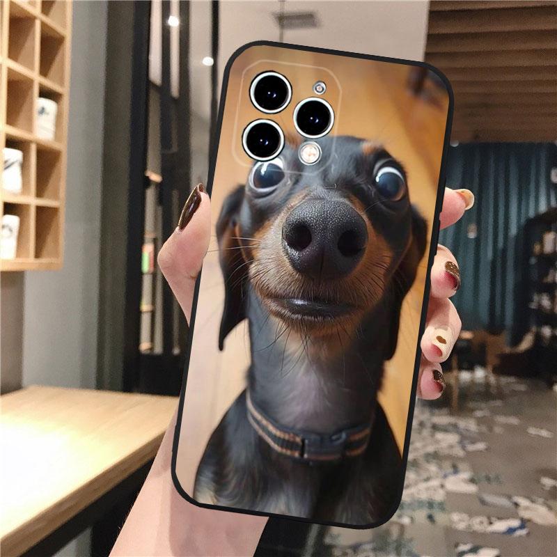 Чехол для телефона Carcasa Funda Для iPhone 17 Pro Max 17 Air 16 15 14 13 Pro Max 15 16 Pro 15Plus Такса Собака