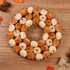 Fabric Pumpkin Wreath Fall Thanksgiving Home Decor with Colorful Mini Gourds Seasonal Front Door Hanging Wreath for Autumn Harvest Festival