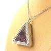 Stones and Minerals. Raw Ruby Necklace. Triangle Model.