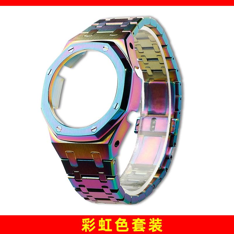 Металлический комплект для модификации GA2100 Для Casio GA2100 2110 GMA-S2100 GM2100 Корпус и ремешок из нержавеющей стали Замена Модификация Аксессуары