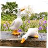 Real Farm Duck Statues Funny Duck Fence Decoration,Resin Duck Decor Real Animal Statue,Duck Sculpture for Home Garden Stairs,Farm,Patio,Backyard