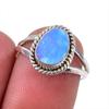 Natural Australian Opal Gemstone 925 Solid Sterling Silver Ring Size 5.5 Q8F11
