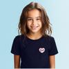 Children's T-shirt GIRL POWER PINK HEART