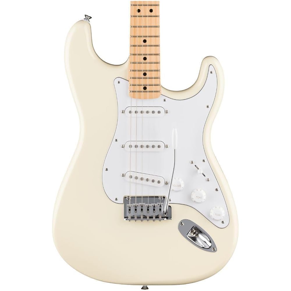 Fender Fender Электрогитара Стандартная Stratocaster®, Кленовый гриф, Белый пикгард, Olympic...
