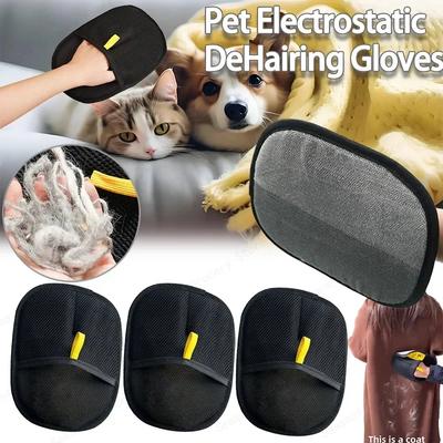 Перчатки для удаления шерсти домашних животных Антистатические Двусторонние Щетки Инструмент для груминга для Собаки Кошки Дивана Ковра Одежды Чистка перчатка для груминга