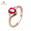 Created Ruby Opening Adjustable Rings For Women Wedding Party Red Gemstone Ring Jewellery Gift