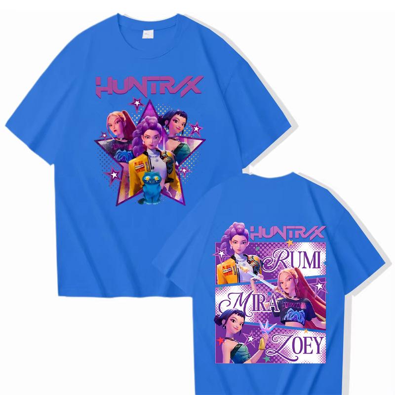 KPop Demon Hunters printed T-shirt casual round neck top short sleeved shirt 5989