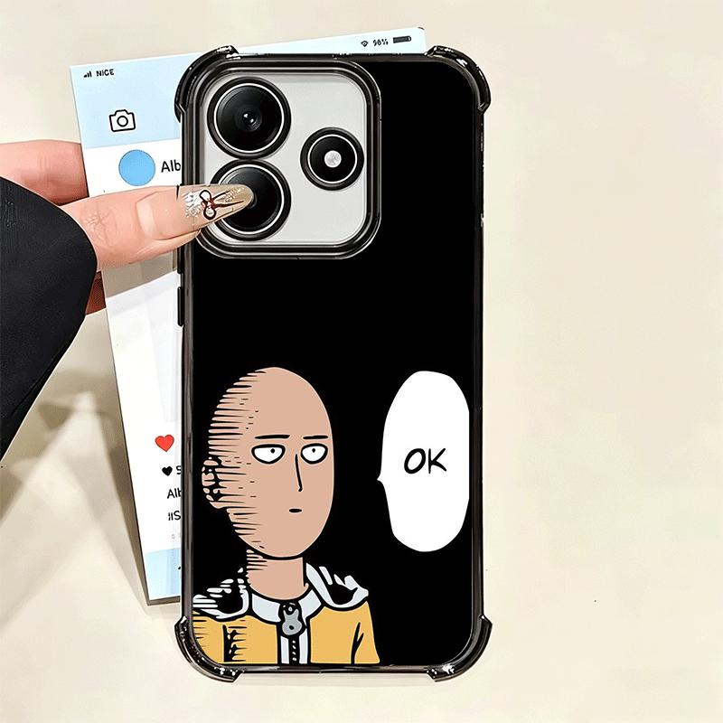 Мягкий чехол для телефона One P-Punch-Man Saitama King для Xiaomi Poco X7 X8 Pro Max X6 X5 X3 F8 Ultra F7 M8 M7 M5S Redmi 15C 15A 15 14C