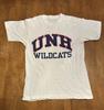 Винтажная футболка UNH Wildcats 90-х, размер M, с потертостями, Университет Нью-Гэмпшира