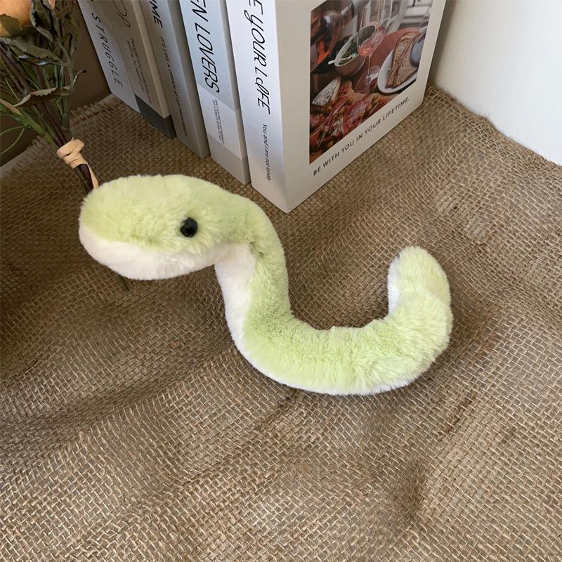 Зеленая змея плюшевая игрушка и набор браслетов - милый подарок для детей