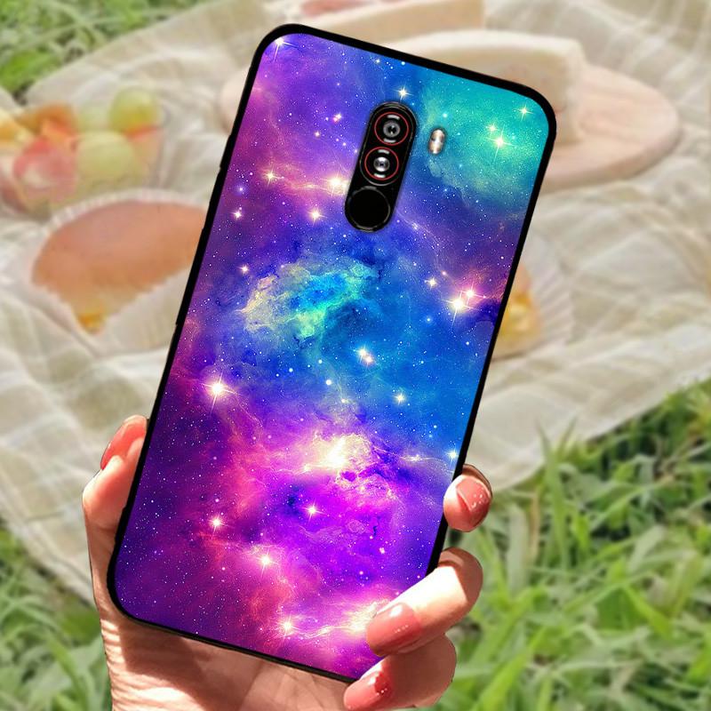 For Xiaomi Mi Pocophone F1 Case Cover PocoF1 Silicone Soft Marble Black Bumper Funda Coque for Xiaomi Poco F1 Poko Protective