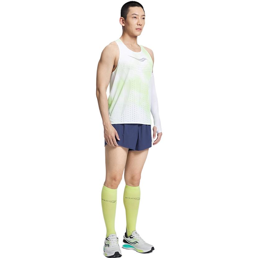 Men's Shorts Saucony Running Shorts Men's Ebony Feather Blue