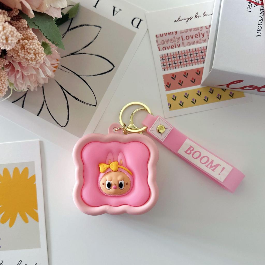 Милый силиконовый кошелек для монет в виде капибары, мультяшный кошелек-капибара, мини-сумка для ключей, трехмерная квадратная сумка, забавный кулон для рюкзака