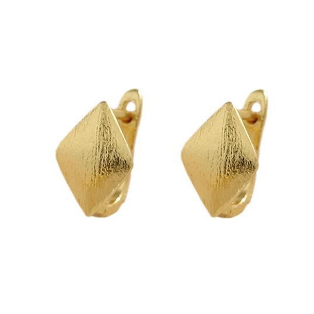 Brushed Square Earrings Fashion Light Luxury Early Autumn Personality Matte Matte Geometric Rhombus Earrings