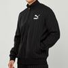 Puma Pinstripe Fleece-Lined Track Jacket Men Tops Black 530177-01