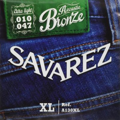 SAVAREZ A130XL Бронзовые струны для акустической гитары, Extra-Light, 10-47