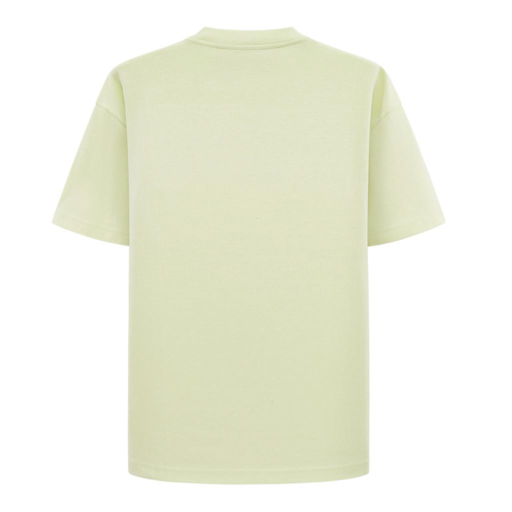 Heavy duty cotton double-sided 230G summer letter printed round neck couple's new top