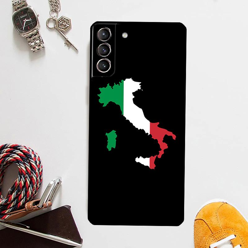 Italy Flag Phone Case For Samsung Galaxy S24 Ultra S22 Plus S20 S21 S23 FE Note 20 10 S8 S9 S10 Cover