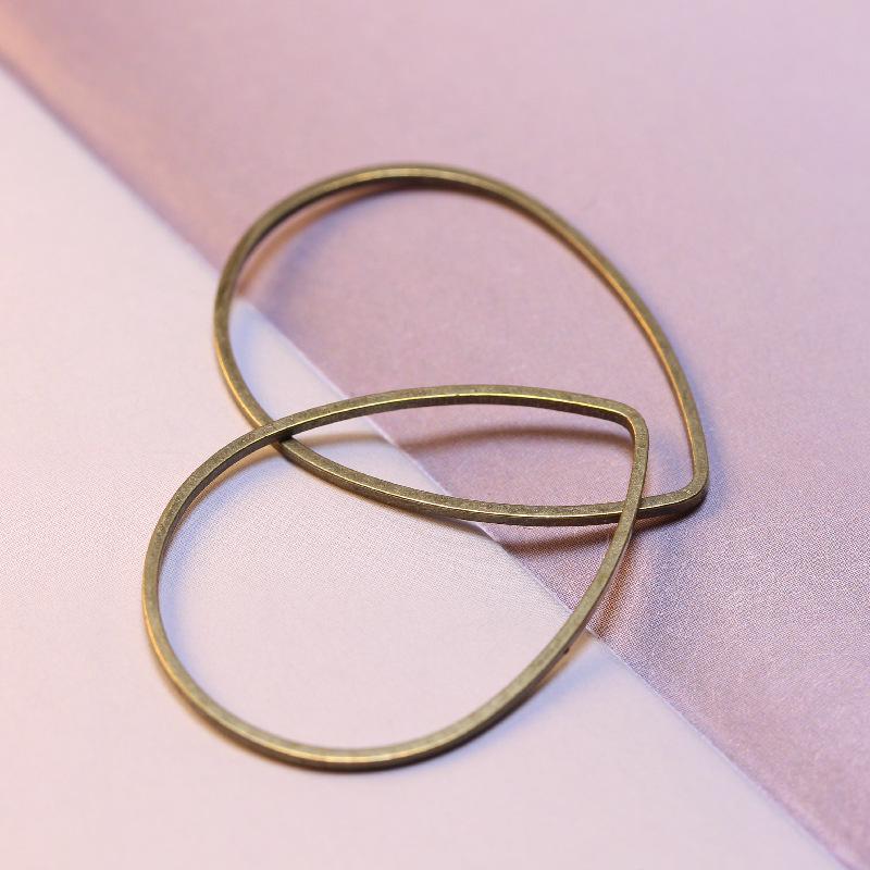 DIY Water Drop Copper Ring & Geometric Earring Accessories - In Stock