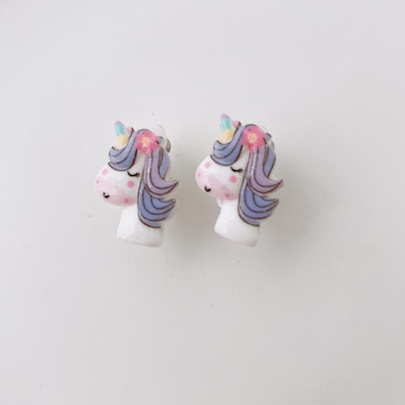 Креативные клипсы с изображением фруктов и животных в виде принцессы из мультфильма — милые, красочные, не требующие прокола