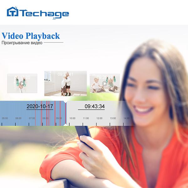 Techage 8CH HD 4MP POE NVR комплект системы видеонаблюдения H.265 цветная ночная уличная аудиозапись IP-камера P2P комплект видеонаблюдения