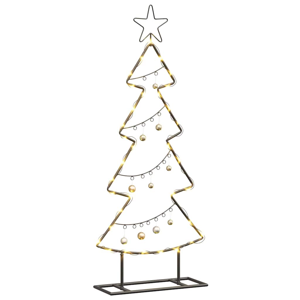 Metal Christmas Tree with Stand Black 90.5 cm Steel