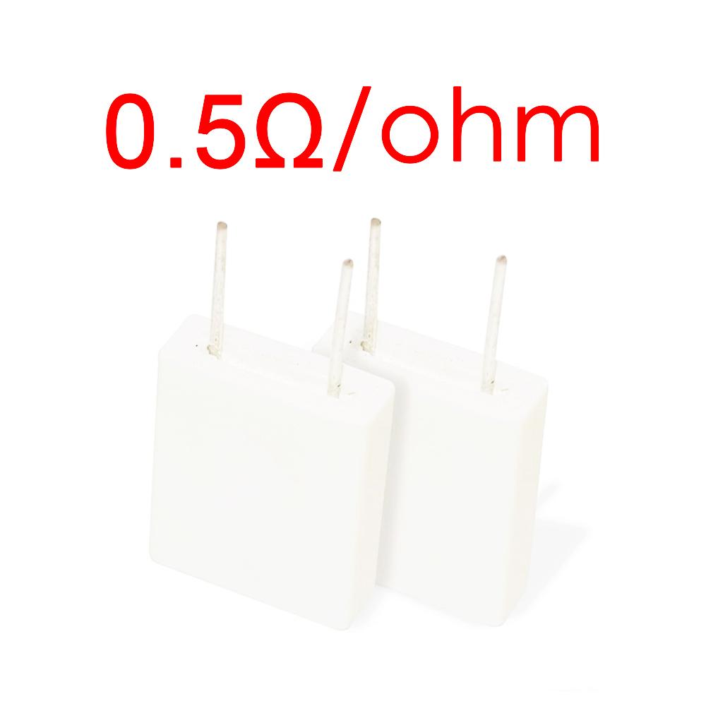 10PCS 5W Wirewound Non-inductive Cement Resistor Ceramic Horizontal 0.01ohm-0.5ohm 0.02 0.05 0.1 0.22 Ohm R VERTICAL RESISTANCE
