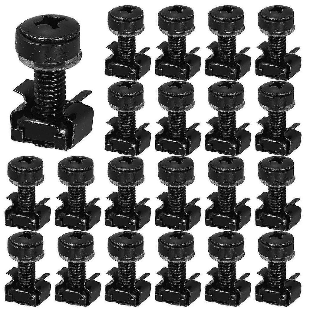 Stainless Steel Cage Nuts and Screws Set for Server Rack, Network Switch, and Cabinet Replacement Hardware