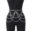 Women Belly Belt Chain Street Style Gothic Harness Chain Bustier Harness Waist Clothing Accessories